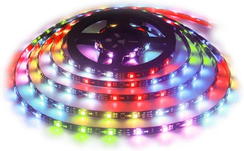Vista 12 de ALITOVE Cuerda de luz de neón direccionable WS2811 RGB IC 32.8 pies, decoración de habitación, tira de píxeles programables flexibles de 24 V al
