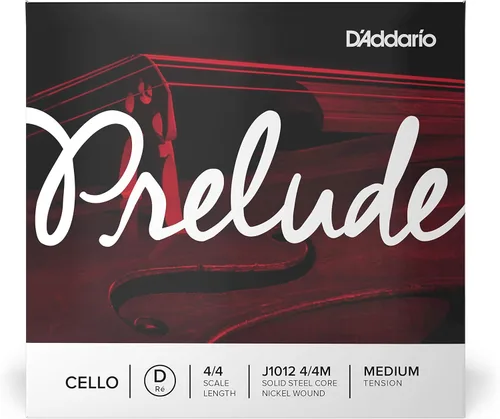 Vista 15 de D'Addario Prelude Cuerda Sol para violonchelo individual, 1/2 de escala, tensión media