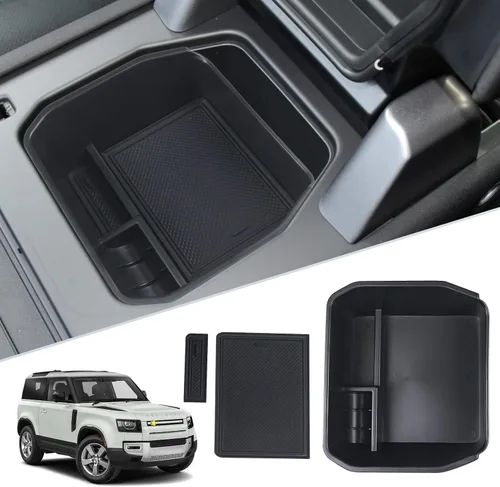 Vista 4 de SKTU 2-Pack for 2026 Volvo XC60 Center Console Organizer for 2026+ Volvo XC60 (Core/Plus/Ultra) Wireless Charging Mat & Console Tray Volvo XC60 2026