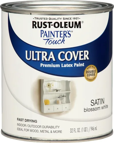 Vista 50 de Rust-Oleum 1922502-2PK Painter's Touch - Pintura de látex, cuarto de galón, azul marino brillante, 32 onzas líquidas (paquete de 2)