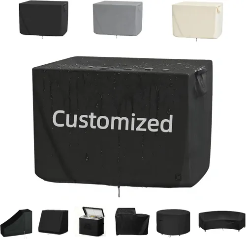 Vista 11 de Funda impermeable para parrilla de tapa plana para diseño Captiva de 3 quemadores de gas, funda de parrilla de hierro plano resistente de 27