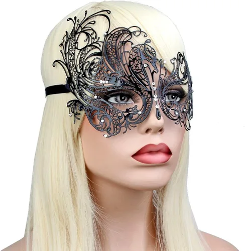 Vista 5 de IETANG - Un par de preciosas máscaras venecianas para parejas, para mascarada, accesorios de disfraz o fiesta