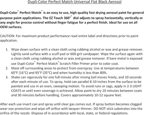Vista 416 de Pintura para automotores, combinación perfecta con General Motors, de Dupli-Color, dorado metálico