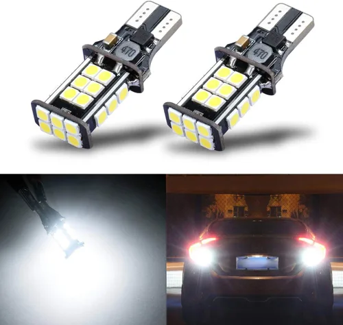 Vista 7 de iBrightstar - Focos LED extremadamente brillantes con chipsets 3030 921 T15 912 W16W para luces de señal de giro, marcadores laterales, amarillo