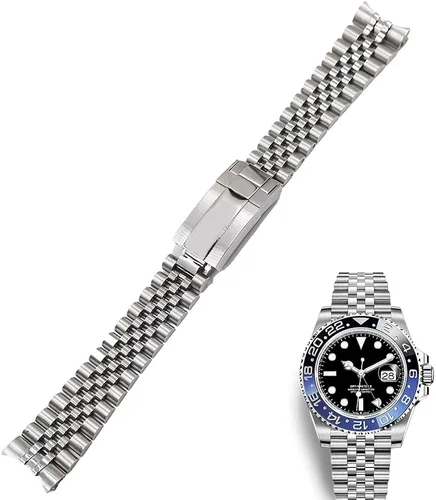 Vista 6 de VELORE For Rolex GMT Master II 20mm Stainless Steel Replacement Wrist Watch Band watchband Strap Bracelet Jubilee with Oyster Clasp