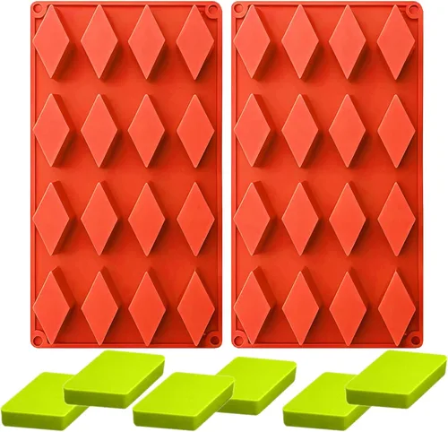 Vista 20 de Molde de silicona para chocolate en forma de dedo con 6 cavidades tipo barra para chocolate, dulces, pan, 11.6 x 6.8 x 1.3 pulgadas
