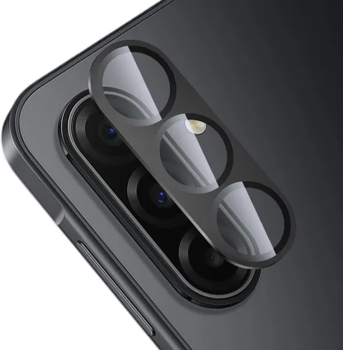 Vista 8 de TENOC Protector de lente de cámara para Samsung Galaxy A15, cubierta de pantalla de cámara de vidrio templado 9H, anillo individual de metal negro