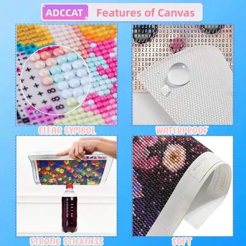 Vista 4 de 5D Sea Sunset Diamond Painting Kits for Adults, Full Drill Diamond Art Kits, Fall Wall Decor Paint by Numbers Embroidery Kit, DIY Diamond Arts and