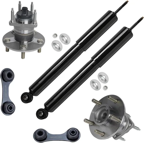 Vista 121 de Detroit Axle - Kit de 4 piezas de manguetas de dirección para Honda Civic 2006-2011, 2 manguetas de dirección delanteras y bujes de ruedas