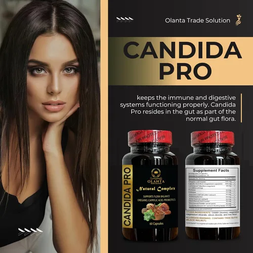 Vista 6 de Generic Candida PRO - Suplemento de salud digestiva, flora intestinal, ácido caprílico, orégano, ajenjo, nogal negro y probióticos - 1 botella