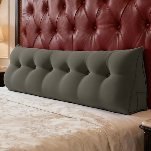 Vista 25 de WOWMAX Almohada ergonómica para cabecero para cama de tamaño matrimonial, almohadas tapizadas multifuncionales para cabecero, tableros portátiles