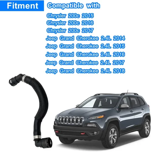 Vista 5 de Conector de manguera de calentador de metal y plástico 68199254AB, 3/4 pulgadas, tipo de enchufe, se adapta a Jeep Cherokee 2014-2018 y Chrysler 200