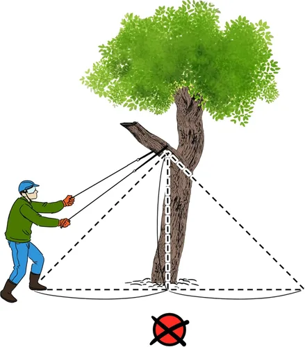 Vista 3 de Spyral Sierra de cuerda de árbol de doble hoja con diente de 360 grados, herramienta de mano de corte de ramas de árbol alto, 48 pulgadas de largo