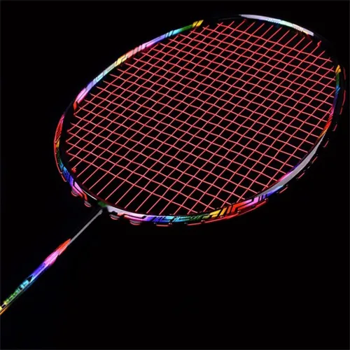 Vista 3 de QDLZLG 35 Lbs Full Carbon Badminton Racket for Adults with Secondary Reinforcement for Offense and Defense with 4U Single Shot