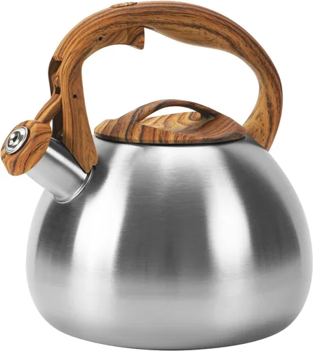 Vista 10 de Tetera FOEDO para estufa, hervidor silbante fuerte para hervir agua, café o leche, hervidor de acero inoxidable pesado de 3.2 cuartos con mango