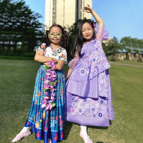 Vista 5 de Disfraz de Mirabel para niños, disfraz de princesa mágica Isabela para niñas, vestido de fiesta de Halloween