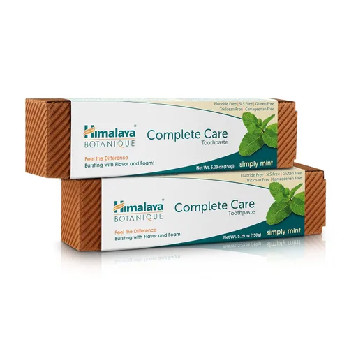 Vista 6 de Himalaya Botanique Complete Care - Pasta de dientes, a base de hierbas, sabor a canela, combate la placa, refresca el aliento, sin flúor, sin