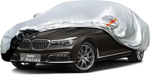 Vista 70 de GUNHYI - Funda de automóvil de 6 capas para Tesla Model 3 (2017-2025), impermeable para todo tipo de clima, protección UV contra la nieve, el sol