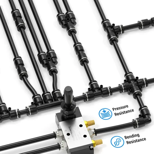 Vista 6 de TAILONZ PNEUMATIC Air Line DOT - Tubo de nailon neumático negro de 1/2 pulgada (32.8 pies), manguera de nailon