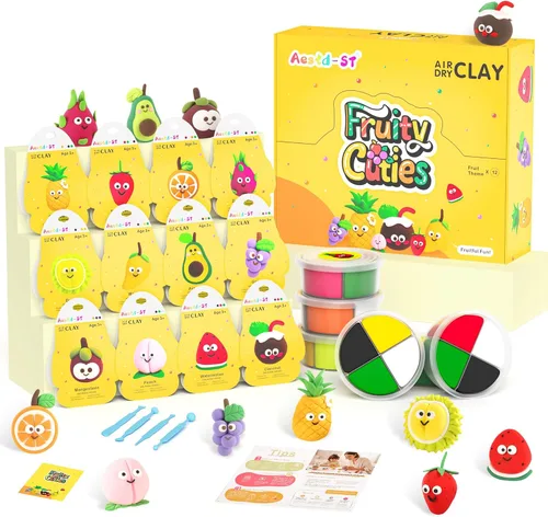 Vista 8 de Kit de arcilla seca al aire – Temática de pastel, arcilla de modelado para niños, modelo de postre DIY Arcilla mágica con herramientas y tutoriales