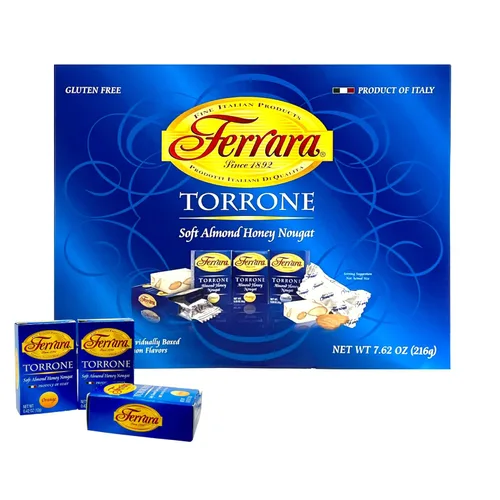 Vista 5 de Ferrara - Torrone italiano 18 piezas (caramelo de turrón de miel de almendra), (paquete de 2)- Cajas de 7.62 onzas