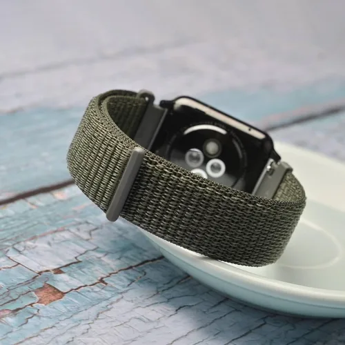 Vista 7 de WOCCI - Correas ajustables de nylon para reloj deportivo con cierre de gancho y bucle, correas de reloj de liberación rápida para hombres y mujeres