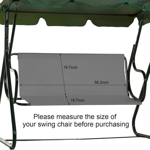 Vista 3 de Funda de asiento para columpio de patio y porche al aire libre, 600D Oxford grueso impermeable, fundas de protección de cojines de columpio