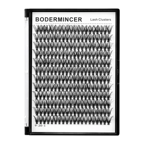 Vista 15 de Bodermincer 7D/10D/20D/30D/40D/50D/60D/80D/100D Rizo D, 240 unidades, extensiones de pestañas postizas, individuales y en racimo, pestañas falsas