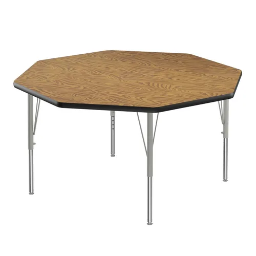 Vista 43 de Correll - Mesa rectangular de actividades para el aula de 24 x 36 pulgadas, altura ajustable (19-29 pulgadas), granito negro, parte superior