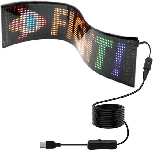 Vista 8 de Letrero LED programable de desplazamiento – Tablero de visualización a todo color con control de aplicación Bluetooth – Patrones personalizados