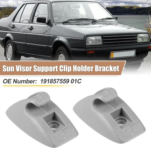 Vista 2 de X AUTOHAUX 2 unids parasol soporte clip retenedor para Volkswagen Golf Jetta Scirocco MK1 MK2 191857559 soporte de visera solar soporte plástico