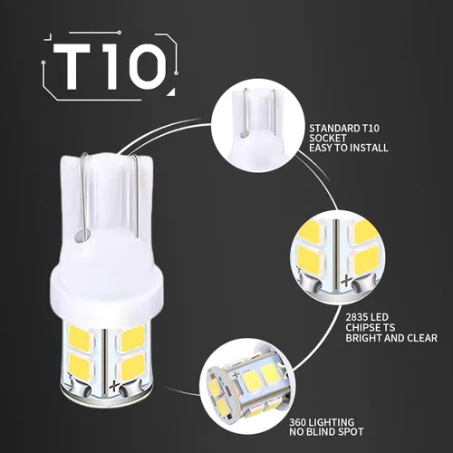 Vista 4 de Pack-24 Kit de bombillas LED para coche, T10 31 mm 42 mm Bombillas LED para interior de coche Luz de cúpula, Bombillas LED Festoon Bombillas