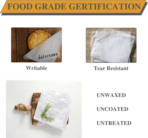 Vista 3 de NACHLYNN 70 piezas de papel de carnicero blanco para sublimación, hoja de carne cuadrada de 12 x 12 pulgadas, precortada, sin cera, papel