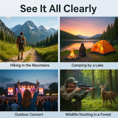 Vista 5 de Barska Lucid View - Prismáticos compactos de camuflaje de 16 x 32 pulgadas para viajes al aire libre, caza, senderismo, eventos
