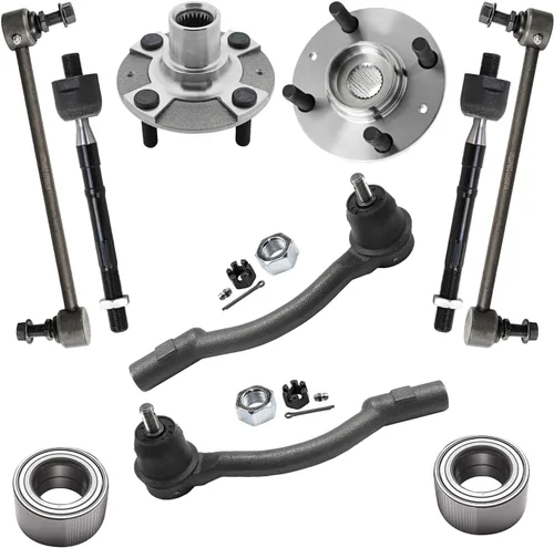 Vista 157 de Detroit Axle - Kit de 4 piezas de manguetas de dirección para Honda Civic 2006-2011, 2 manguetas de dirección delanteras y bujes de ruedas