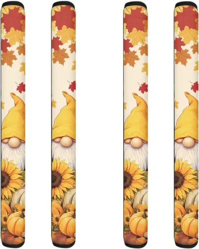 Vista 33 de Juego de 4 cubiertas lavables para manija de puerta de refrigerador, protector antideslizante para refrigerador, horno, evita huellas dactilares