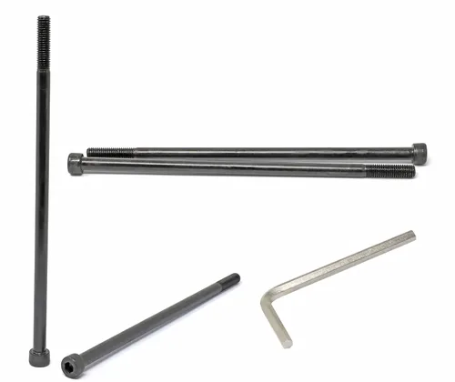 Vista 115 de iexcell Juego de 50 tornillos M4 x 20/25/30/35/40 de acero de aleación de grado 12.9, acabado de óxido negro