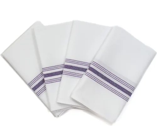 Vista 8 de Fabric Textile Products Servilletas Bistro Signature Stripe Servilletas de cena de tela de poliéster duraderas y resistentes a las manchas 18 x