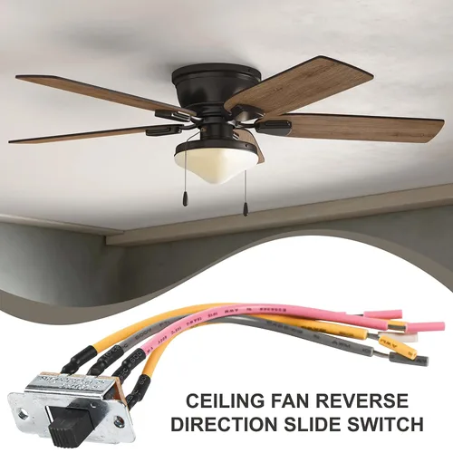 Vista 7 de HQRP Interruptor de marcha atrás deslizante de 6 pines compatible con Hunter, Hampton Bay, Harbor Breeze, Westinghouse ventilador de techo