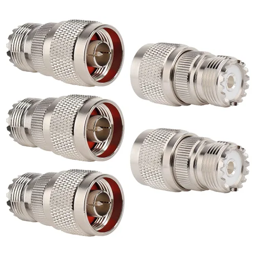 Vista 6 de XRDS -RF Adaptador N macho a UHF hembra Conector N a PL-259 SO-239 Conectores de cable coaxial RF coaxial Paquete de 2 (no para TV)