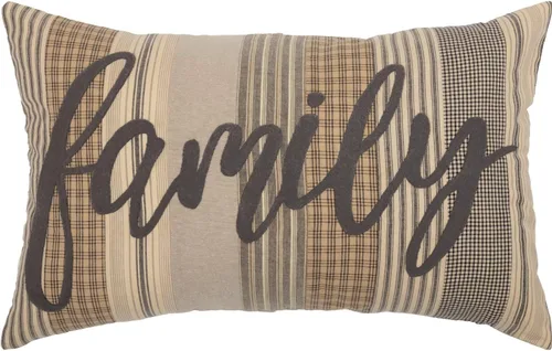 Vista 22 de VHC Brands Sawyer Mill - Almohada decorativa familiar azul para sofá, sofá o cama, 14 x 22 pulgadas