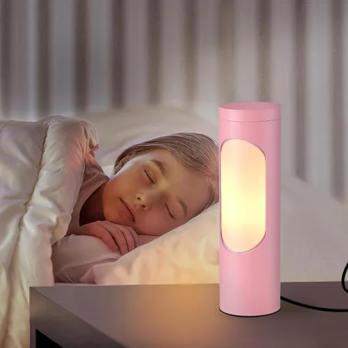 Vista 6 de LEDIARY Lámpara Shabbos, lámpara kosher rosa para Shabat, lámparas de mesa y luz nocturna para sala de estar, dormitorio, bombilla T10 incluida