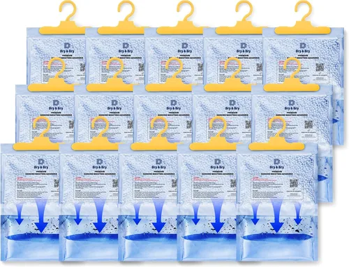 Vista 14 de Dry & Dry - Absorbentes de humedad y deshumidificadores para el hogar, sótano, dormitorio, deshumidificadores pequeños - Absorbentes de humedad