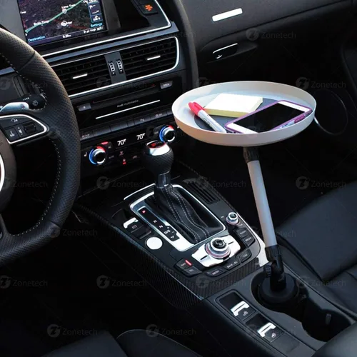 Vista 5 de Zone Tech - Bandeja giratoria de auto y bandeja de almacenamiento - Bandeja giratoria de 360 grados y bandeja de almacenamiento de calidad superior