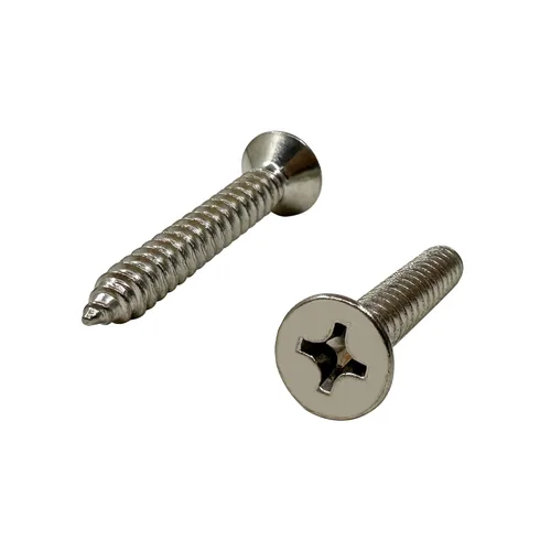 Vista 25 de Tornillos de madera M4x10mm, tornillo Phillips de cabeza plana de acero inoxidable, tornillo autorroscante de cabeza avellanada Phillips