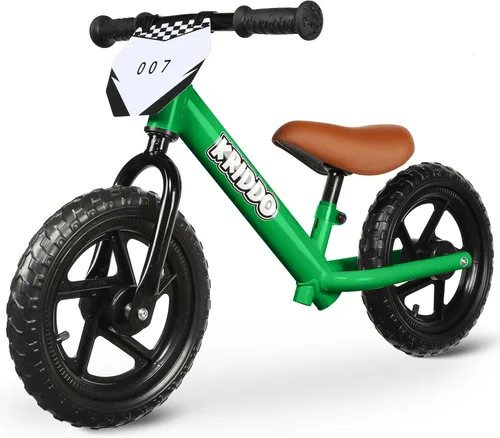 Vista 16 de KRIDDO Bicicleta de equilibrio para niños de 2 años de edad, bicicleta de empuje de 12 pulgadas con placa personalizada