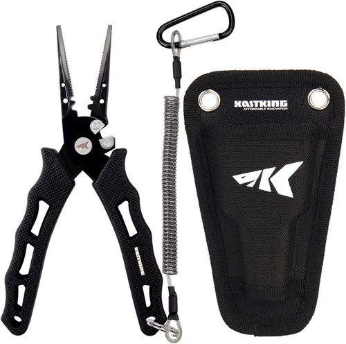 Vista 9 de KastKing Cutthroat - Alicates de pesca de 7 pulgadas con anillo dividido, herramientas de pesca de acero inoxidable 420, equipo de pesca resistente