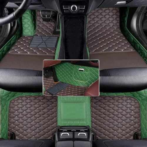 Vista 24 de Alfombrillas de Piso Automotrices de Cuero Completo de Ajuste Personalizado - Mejora el Interior de tu Automóvil con Forros de Piso Específicos