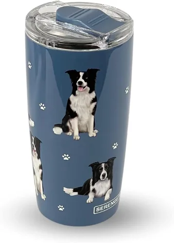 Vista 12 de SERENGETI Australian Shepherd 20 oz. Vaso de acero inoxidable aislado al vacío con tapa a prueba de derrames - Impresión 3D - Taza de viaje aislada