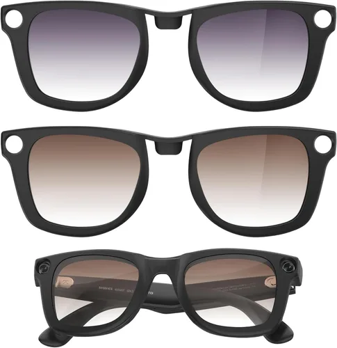 Vista 11 de BonFook HiBloks Transitions/Gradient Polarized Matte/Shiny Clip-On Lenses for RayBan Gen 1&2 Meta Wayfarer(RW4006/4008/4012)